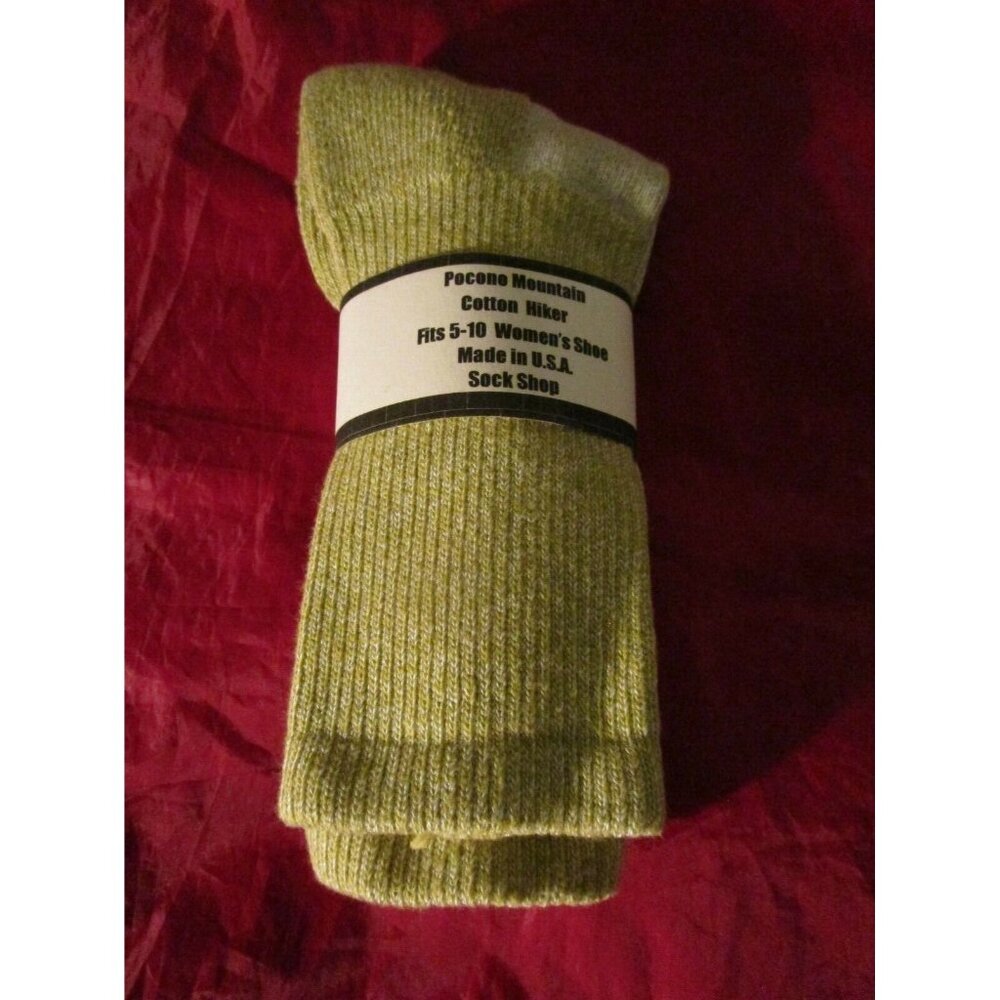 1 Pair Womens Medium Pocono Cotton Crew Boot Hiker Warm Sock 5-10 USA